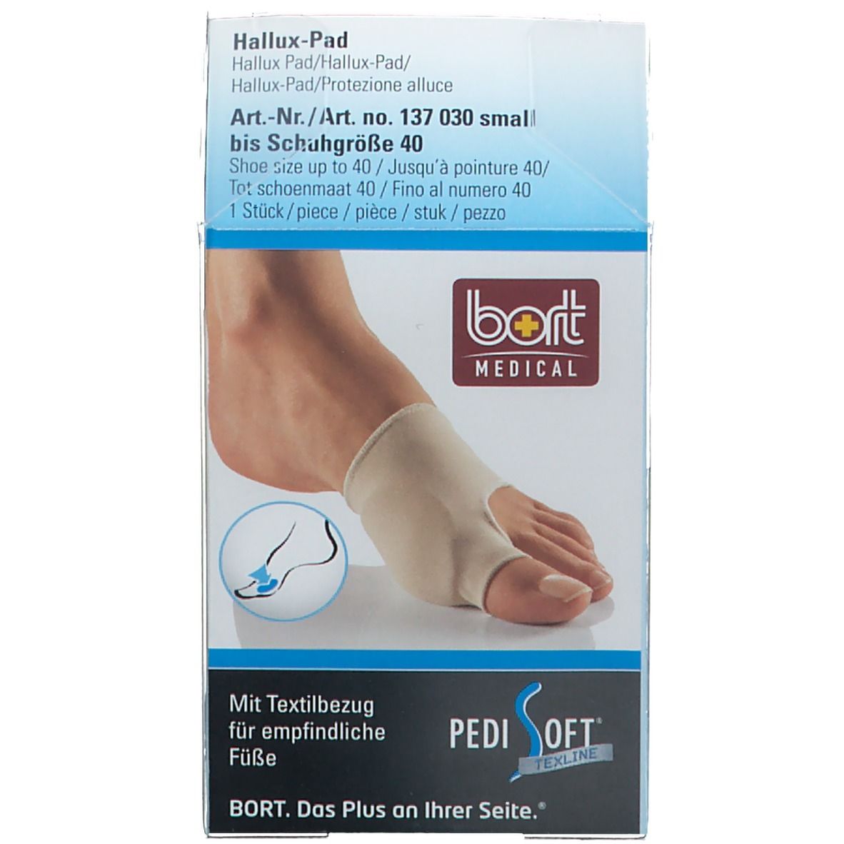 BORT PediSoft® TexLine Hallux-Pad Gr. S