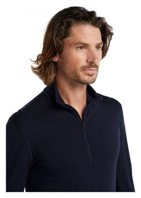 Maillot Manches Longues Icebreaker Mérinos 200 Oasis Half Zip Bleu Foncé