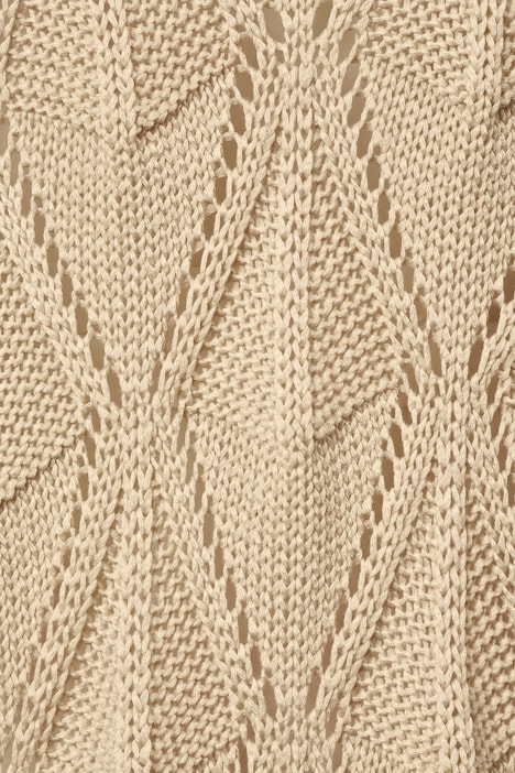 Strickjacke, oversized, offene Form, Strukturstrick, Langarm