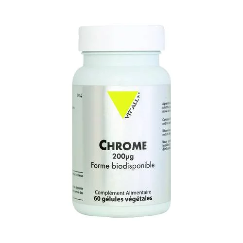 Chrome 200 µg Vit'all+ - 60 Gélules Végétales