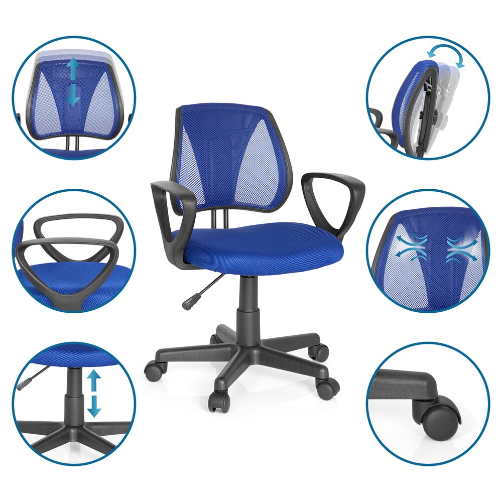 Kinderdrehstuhl KIDDY CD Stoff mit Armlehnen hjh OFFICE
