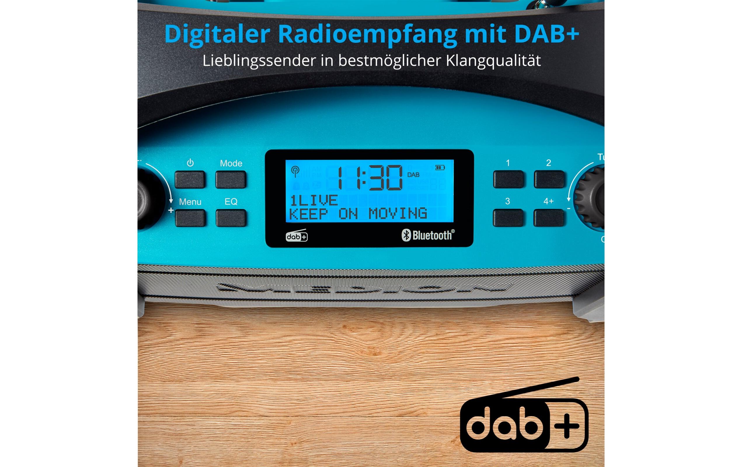 Baustellenradio LIFE E66050 BlauDAB+ Baustellenradio mit Bluetooth