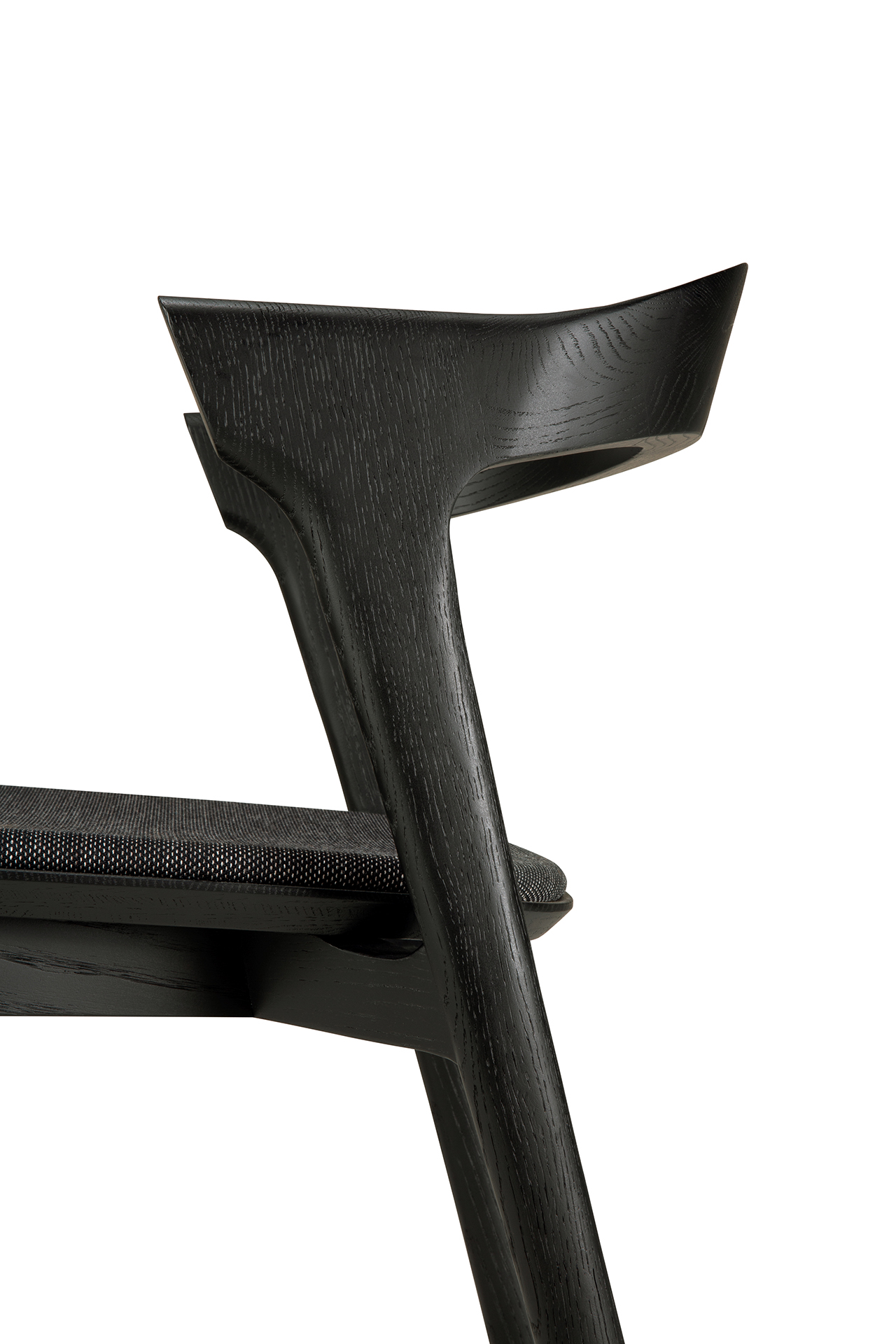 Bok stoel - eiken zwart - soft black stof