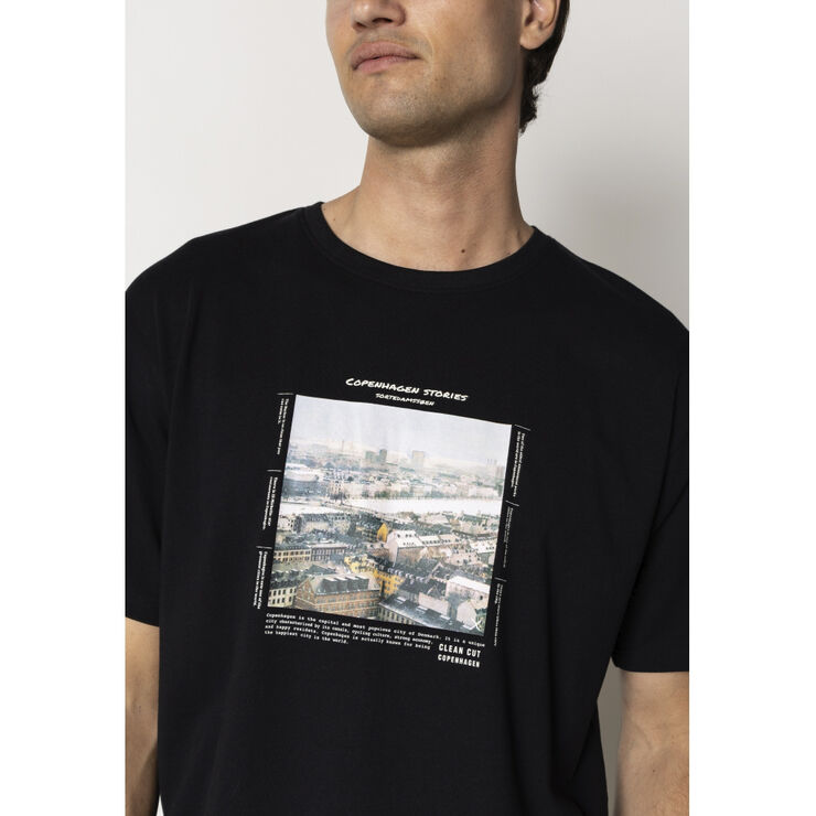 Clean Cut Copenhagen Sortedamssøen organic T-shirt Black