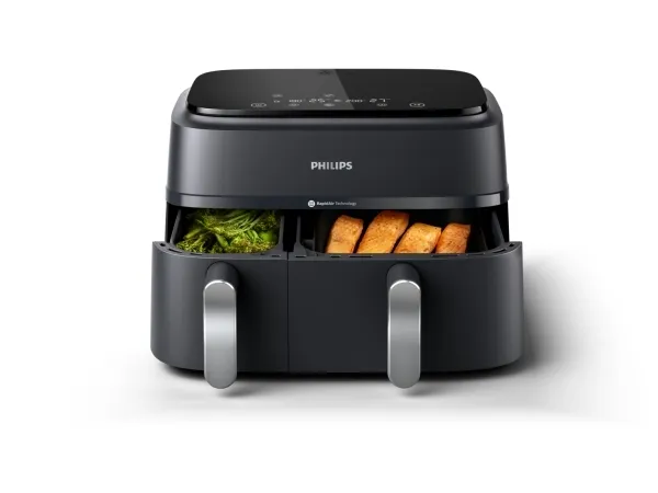 Philips Series 3000 NA351 - Varmluftsrister - 9 liter - 2.75 kW - sort/ sølv