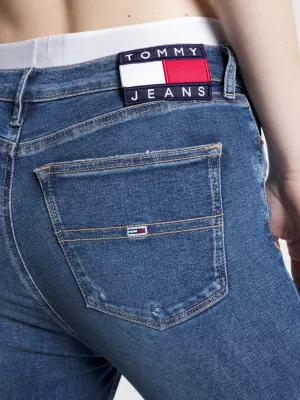 Calça jeans Nora de cintura média e corte skinny até o tornozelo