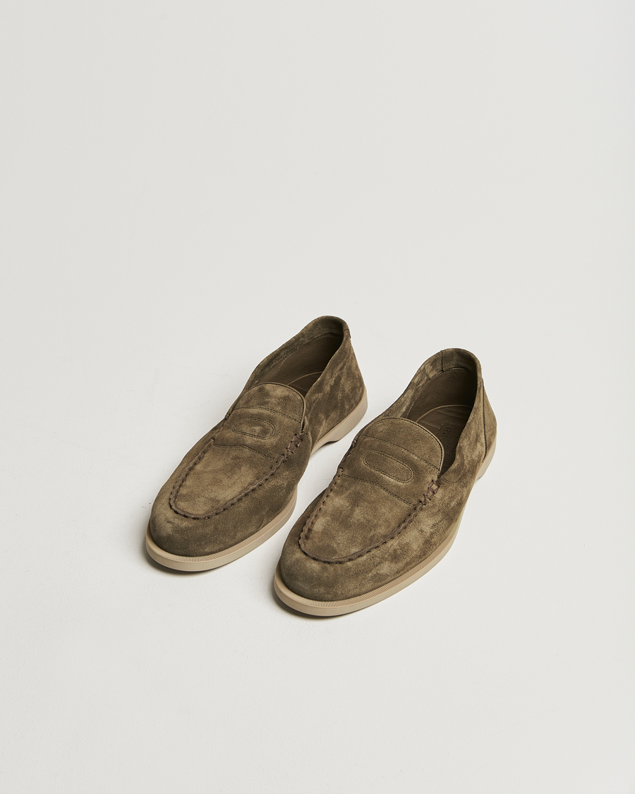 John Lobb Pace Unlined Loafers Olive