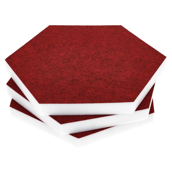 t.akustik Hexagon Melamine Bordeaux 25