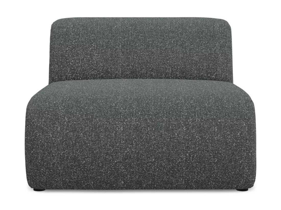 Fauteuil pour canapé modulable en tissu texturé - graphite - EKAHI