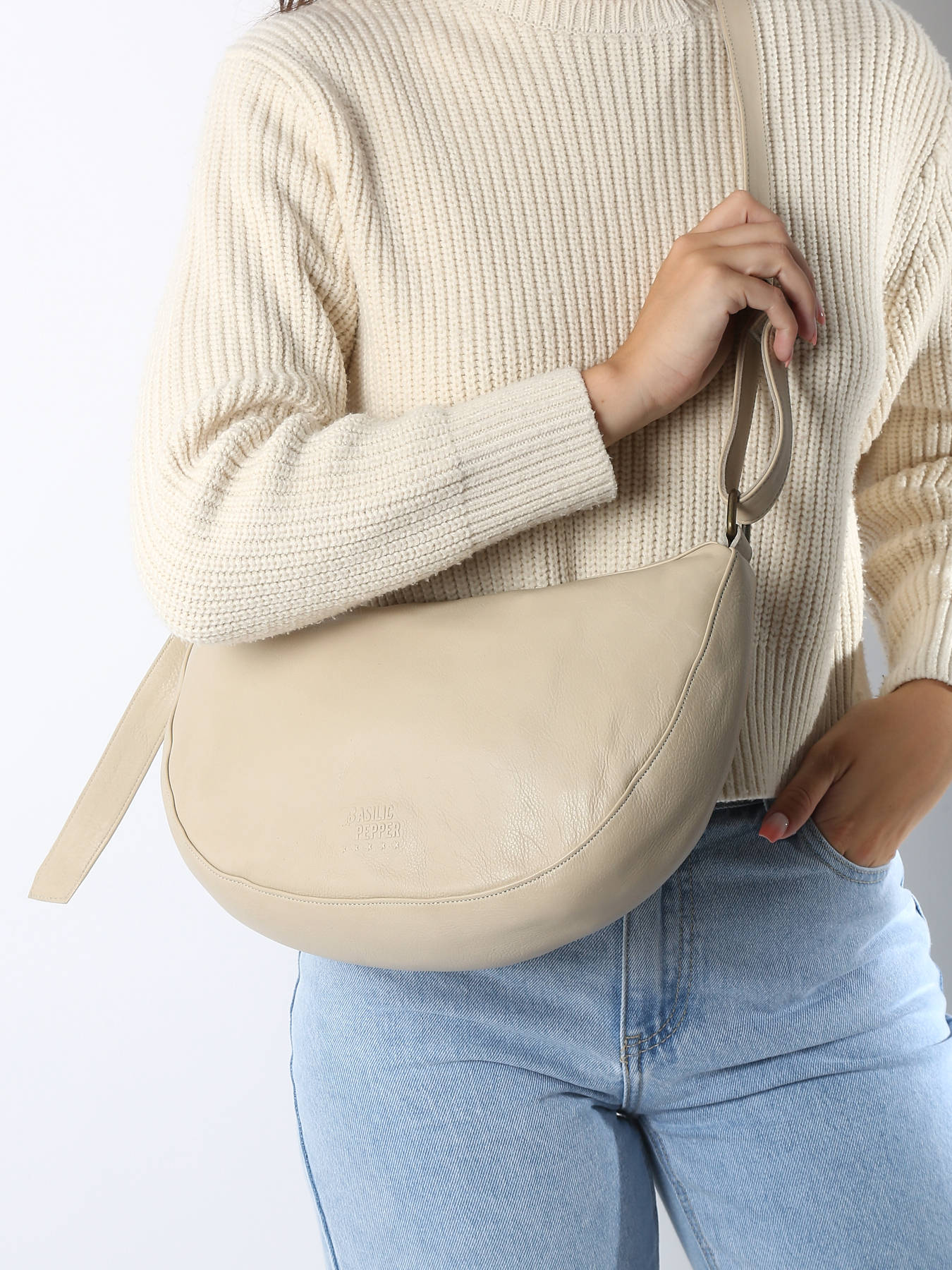 Sac bandoulire Cow cuir BASILIC PEPPER