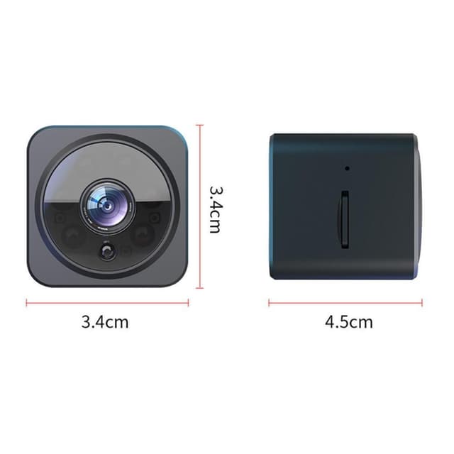 AS02 Mini Spy Kamera Trådløs Wifi IP Hjemmesikkerhedskamera HD 1080P