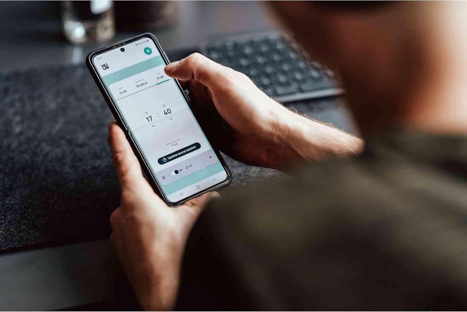 HUUM UKU WiFi Black 4.1 Saunasteuerung bis 18 kW mit App-Steuerung Saunabedienfeld Classic