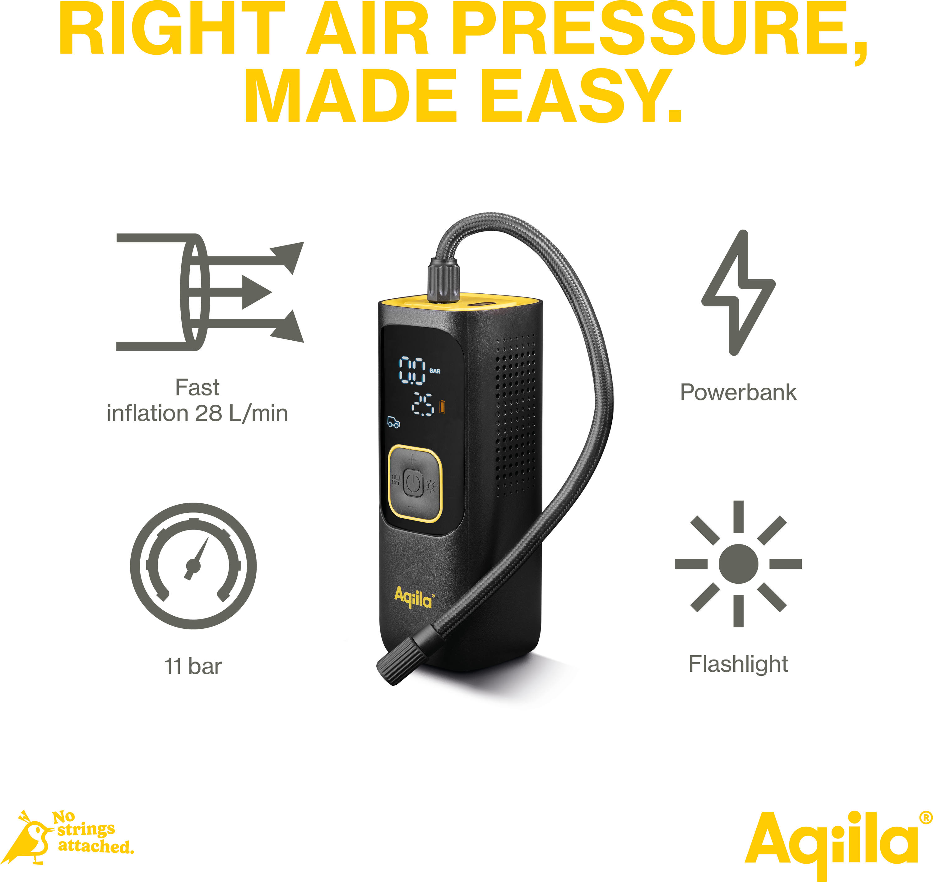 Aqiila Airbird C7 Compressor + Powerbank