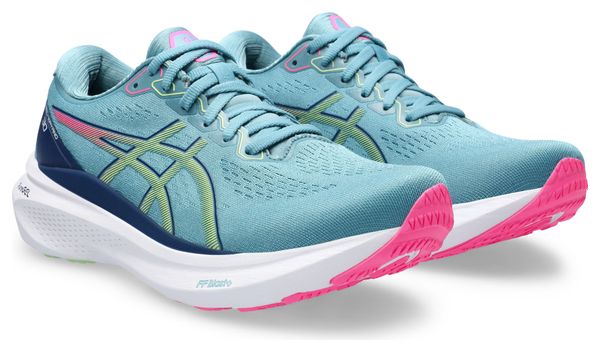 Chaussures de Running Asics Gel Kayano 30 Bleu Vert Rose Femme