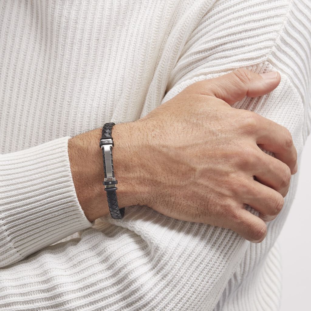 Bracelet Acier Blanc Ludovic Oxyde De Zirconium