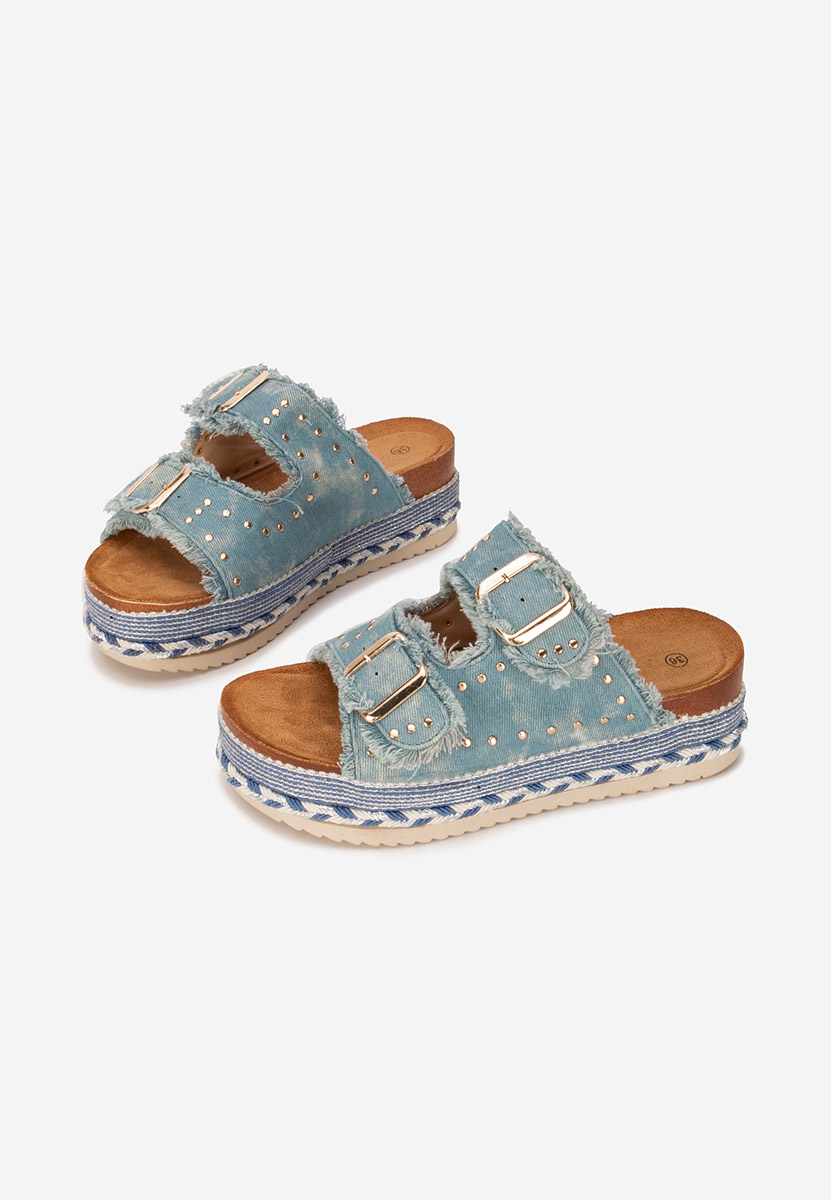 Mules à plateforme denim Sylveria