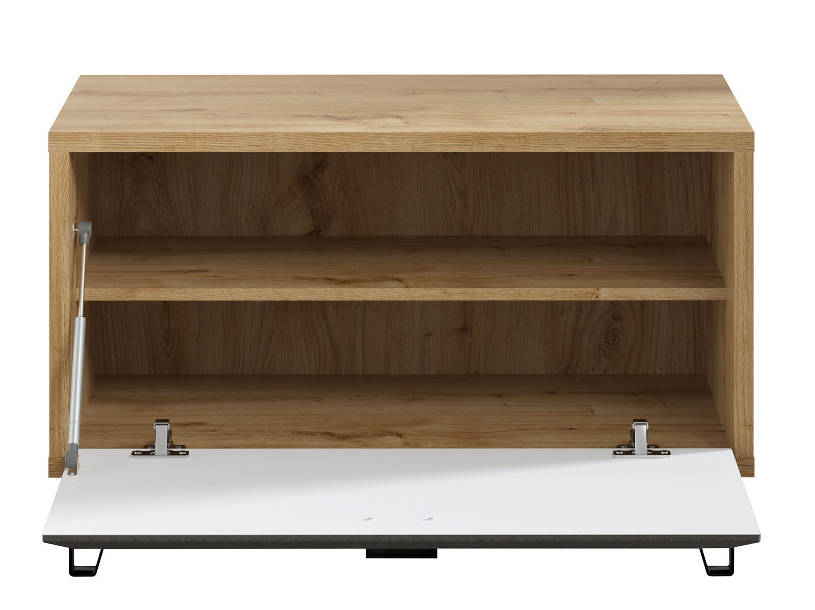 Garderobenbank Blanshe 79 x 51 cm Dark Grey/ Eiche Navarra