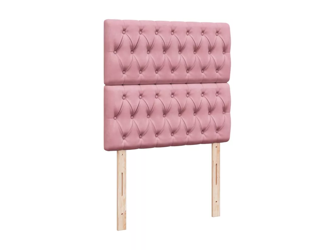 Sommier à lattes de lit avec matelas Rose 90x190 cm Velours