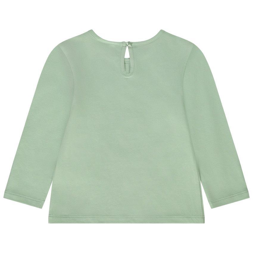 T-shirt manches longues print chat-licorne pour bébé fille - Vert