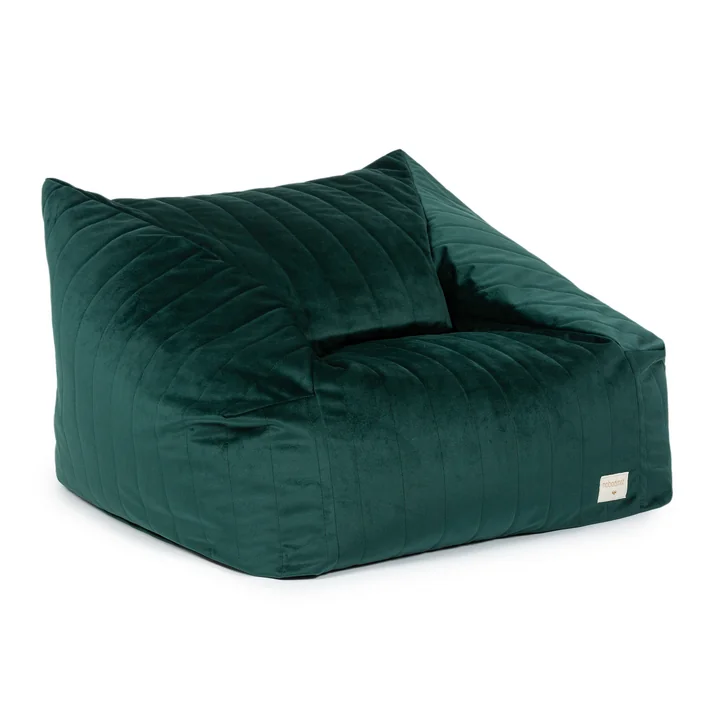 Nobodinoz - Chelsea Samt-Sitzsack, jungle green