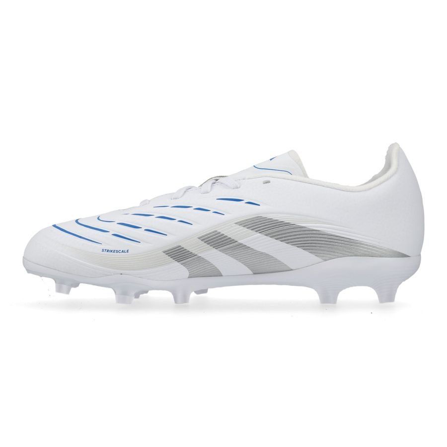 adidas Predator League FG/AG Polar Victory - Blanc/Argenté/Bleu Enfant