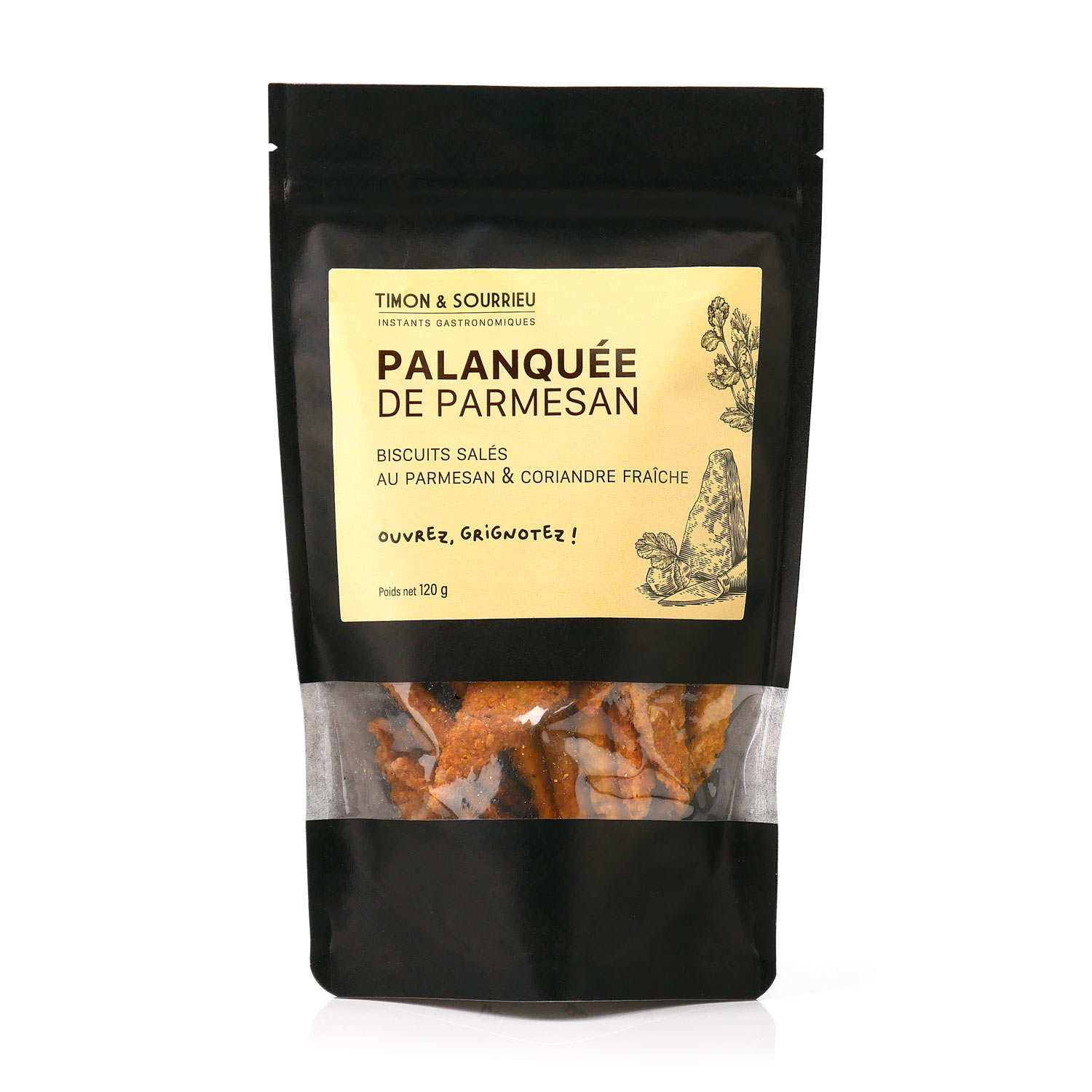 Palanquée de parmesan - Biscuits apéritif au parmesan et à la coriandre
