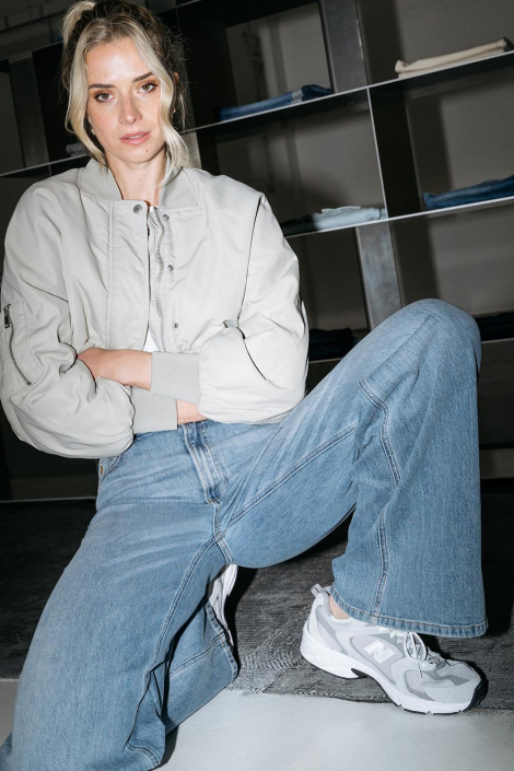 Dnm pure blauwe dames jeans