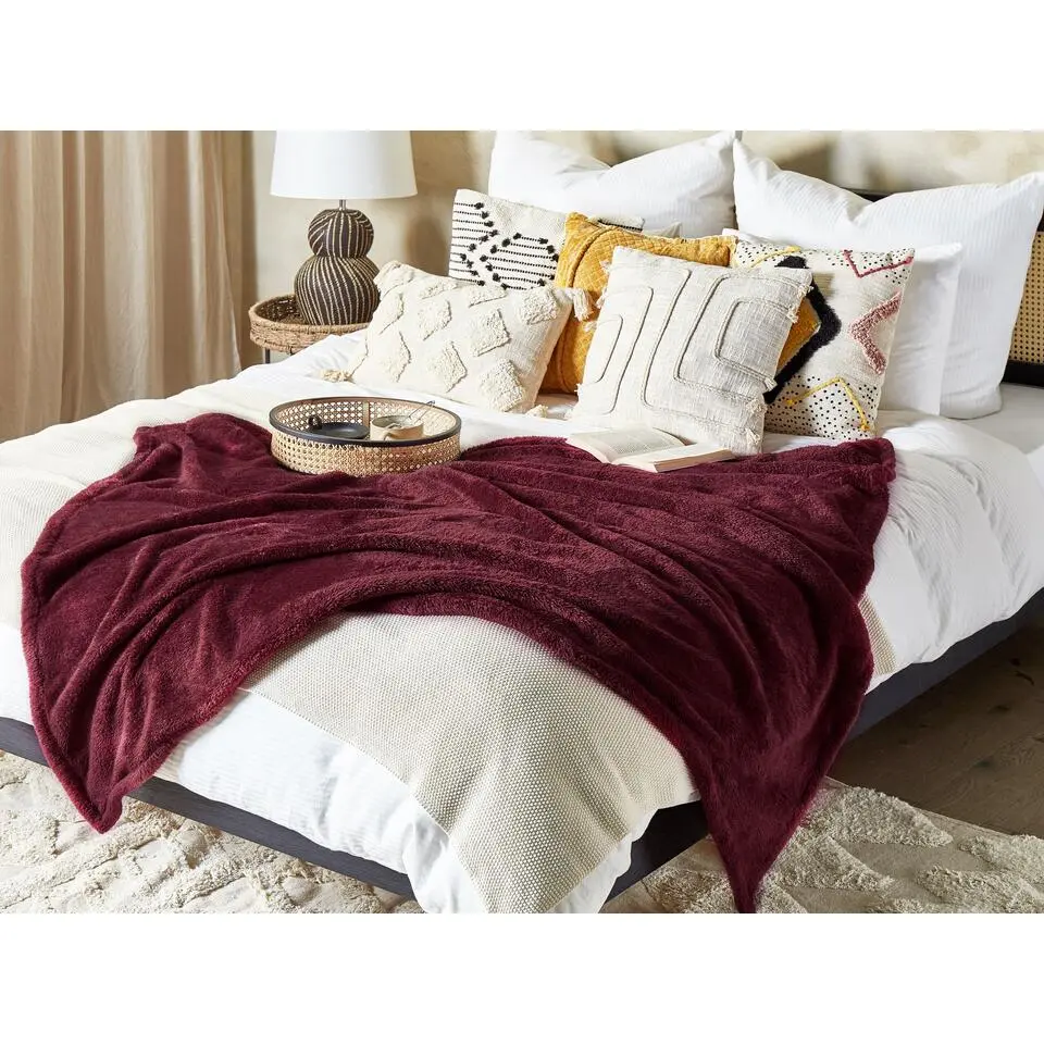 NAMDU - Plaid - Rood - 125 x 150 cm - Polyester