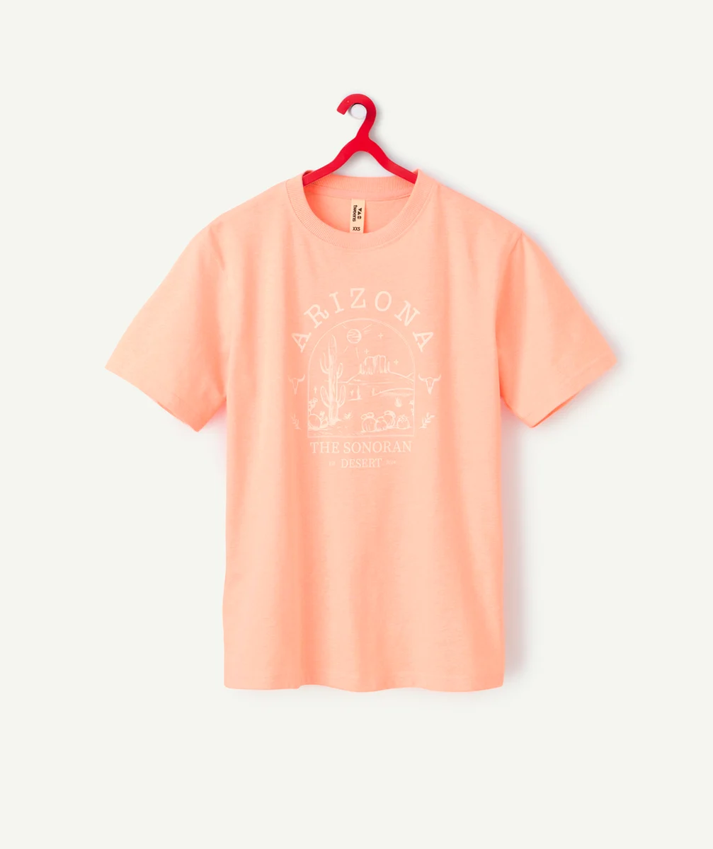t-shirt manches courtes garçon corail motif thème arizona