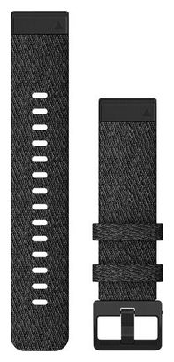 Bracelet Nylon Garmin QuickFit 20 mm Noir Chiné