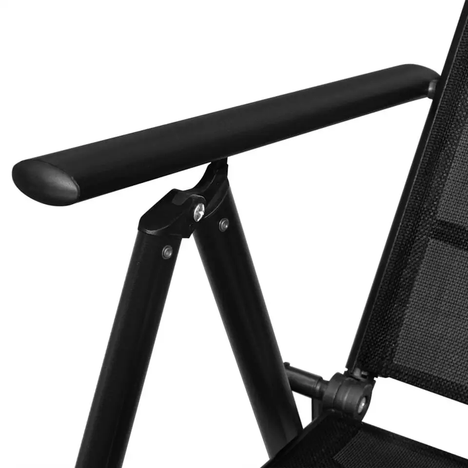 vidaXL - Bistroset - Zwart - Aluminium
