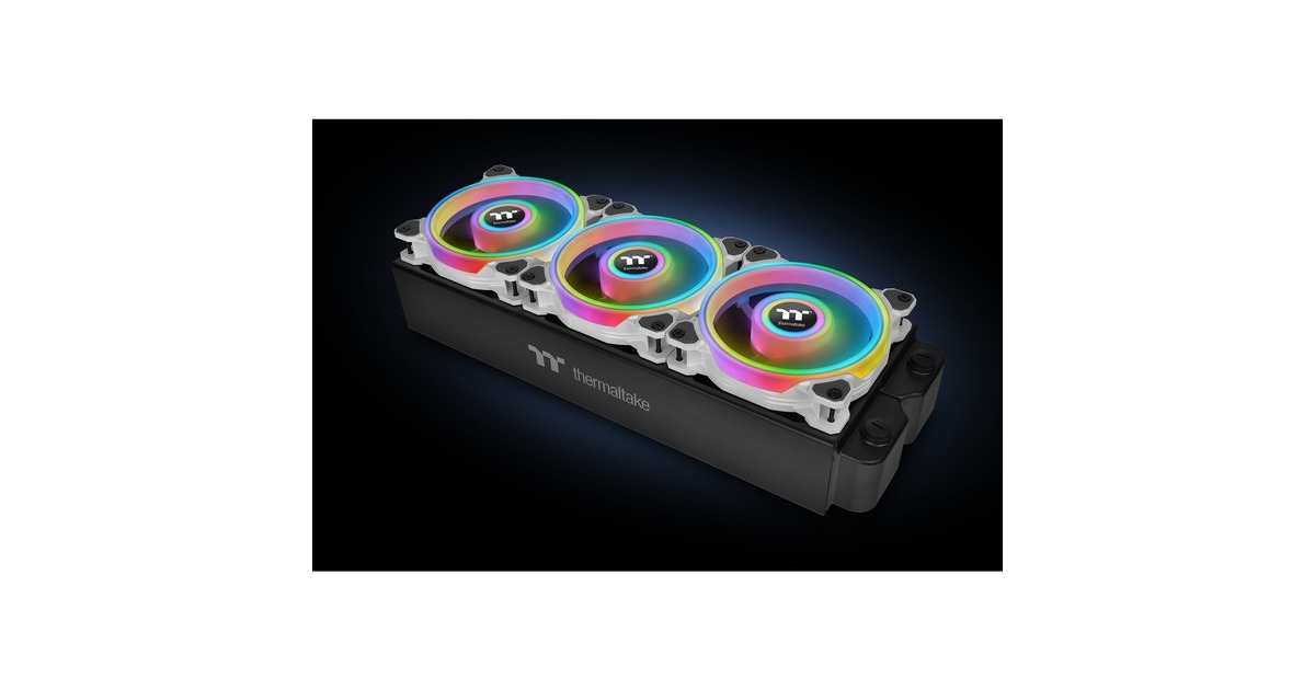 ThermaltakeRiing Quad 12 RGB Radiator Fan TT Premium Edition Single Fan Pack - White case fan  (Wit, 120 x 120 x 25 mm)