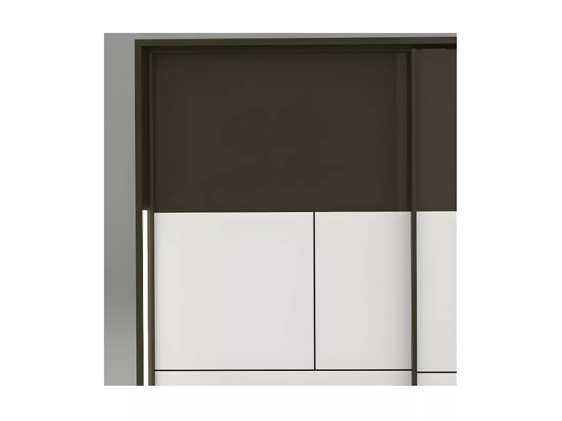 Chambre Adulte Complète Gris Moonstone/Blanc (160*200) - FLORINE n°1