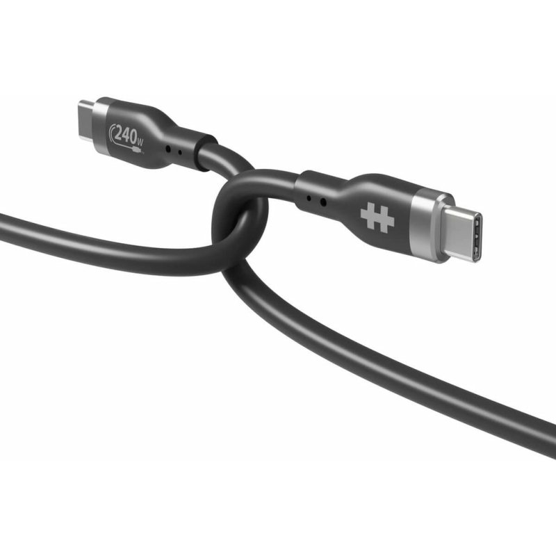 HYPER HJ4002BKGL câble USB USB 2.0 2 m USB C 0,48 Gbit/s 240 W Noir