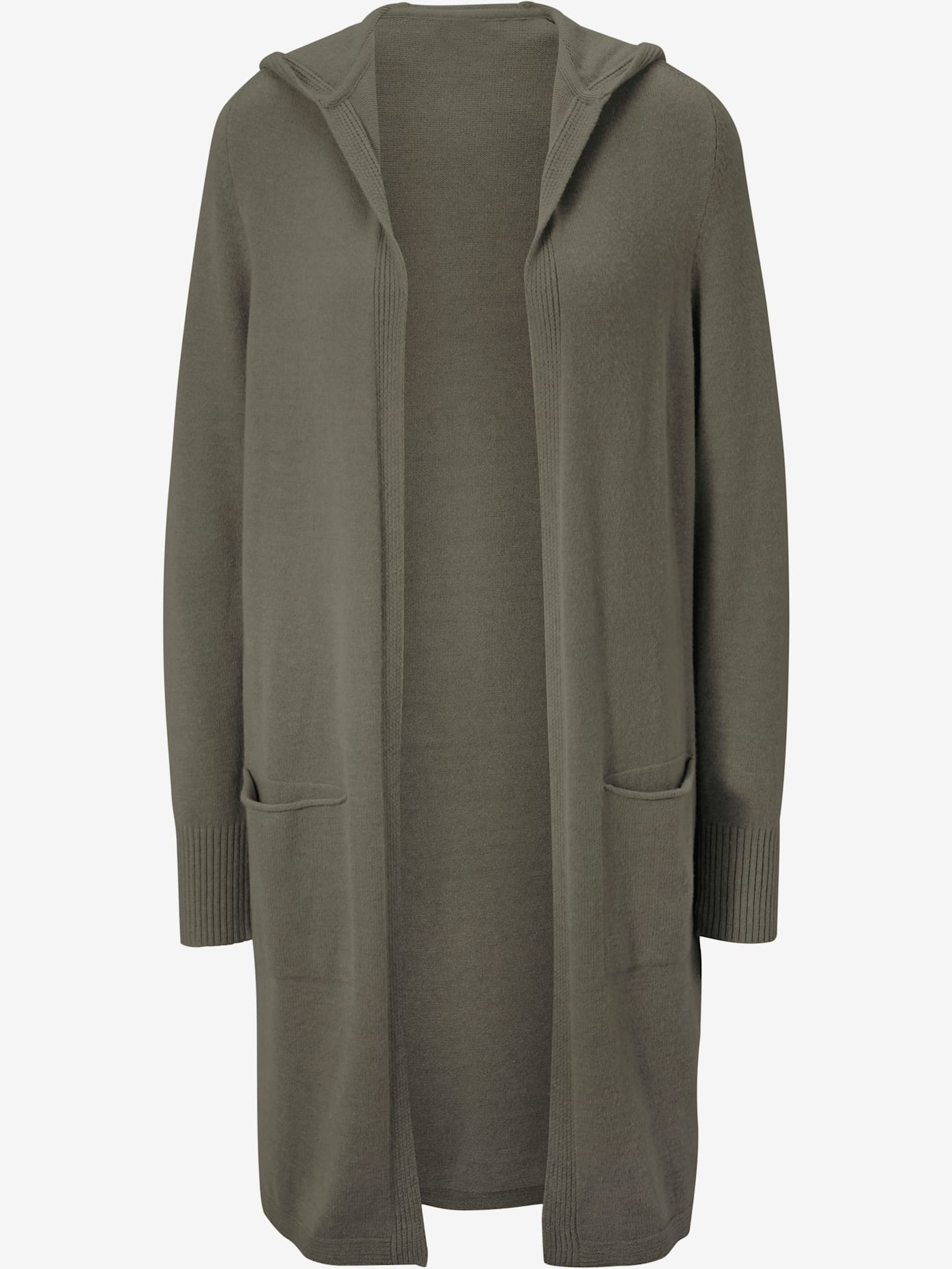 Veste longue en tricot style cardigan