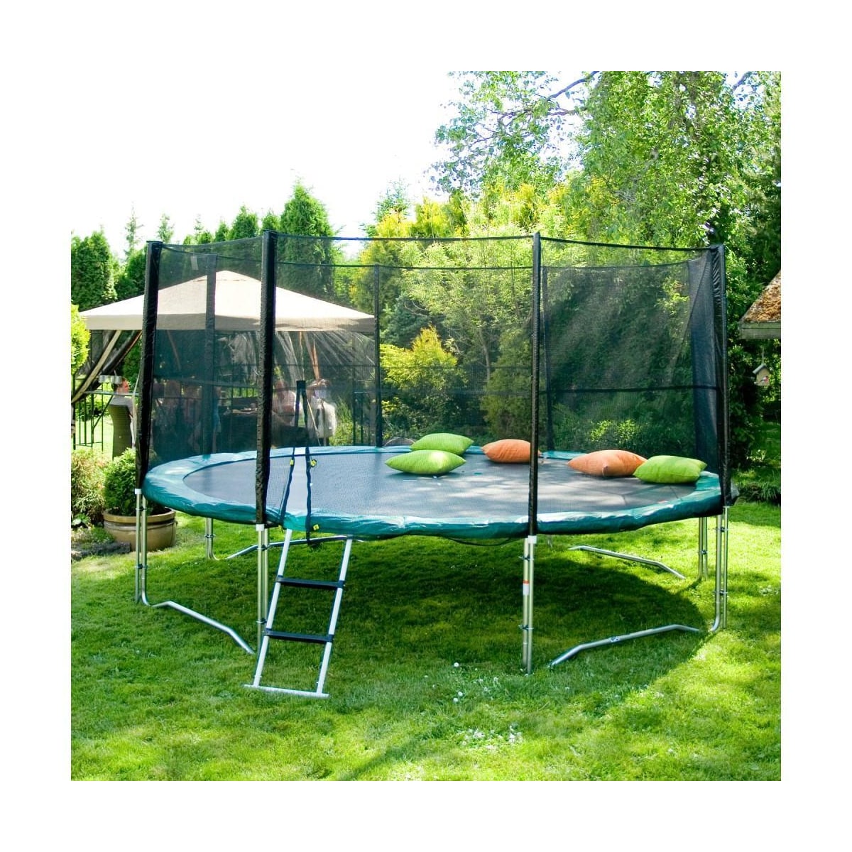 Sikkerhetsnett for trampoline D304cm, uten stenger, sort