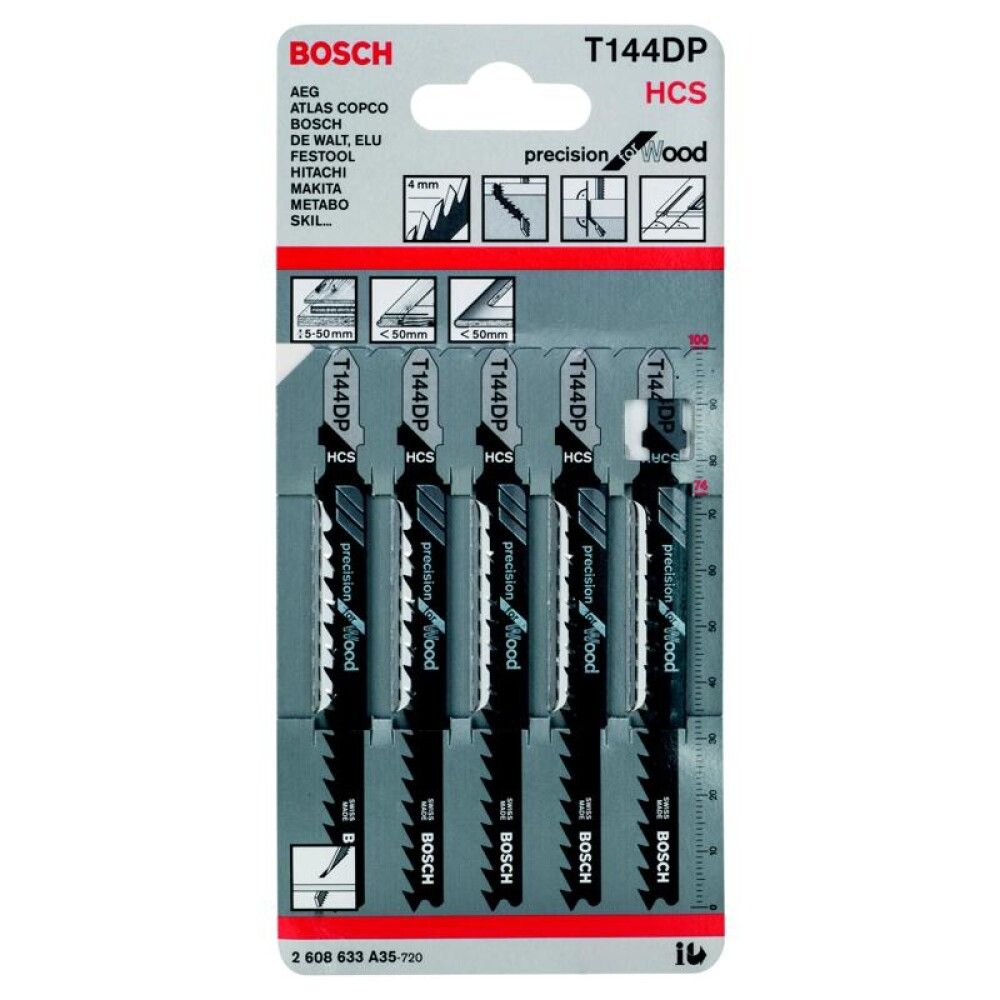 STIKKSAGBLADSETT BOSCH T144DP 5 STK
