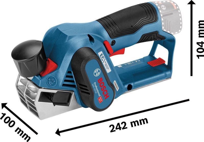 Bosch Professional GHO 12V Accu Schaafmachine Inclusief Boxx Exclusief accu
