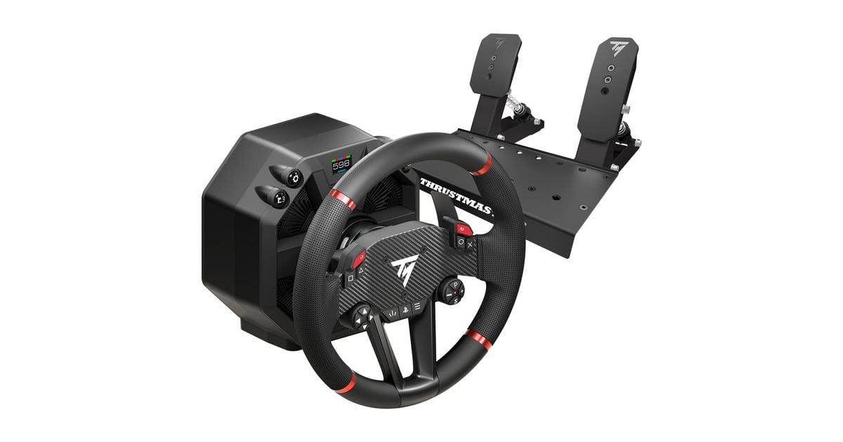 ThrustmasterT598-P Direct Axial Drive Force Feedback Wheel + TH8A Add-On simulatorset  (Zwart, PS5, PS4 & PC met 2 pedalen)