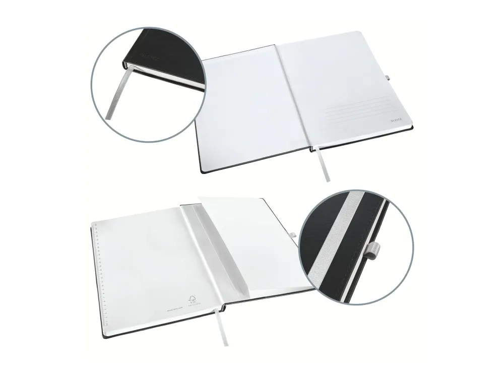 Leitz Style notesbog A5 kvadreret med hardcover Satin sort