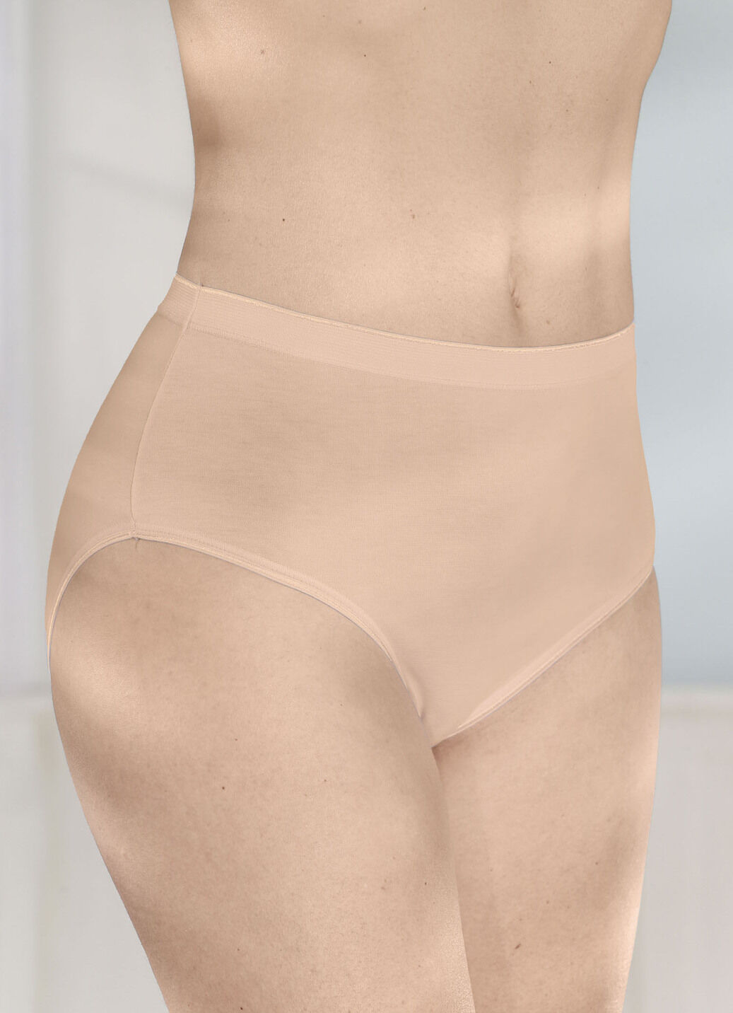 brio lingerie Fünferpack Slips mit glänzenden Abschlüssen