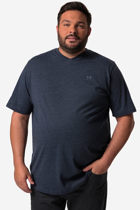 Men+ T-Shirt, Basic, 2er-Pack, Halbarm, V-Ausschnitt, bis 8 XL