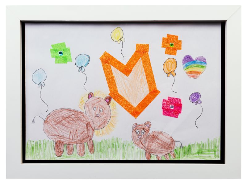 COCON Bilderrahmen für Kinderzeichnungen 35 x 26 x 5 cm, We Kunstrahmen für Kinderzeichnungen
