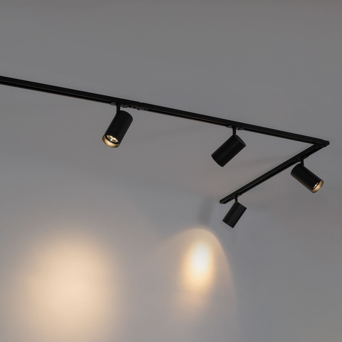 Modern railsysteem met 5 spots zwart 1-fase GU10 70mm - Iconic Jeana Luxe