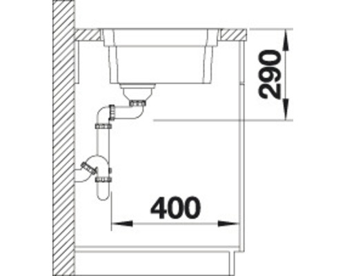 Blanco ETAGON 500-IF spoelbak, 540 x 440 mm, roestvrij staal, 521840