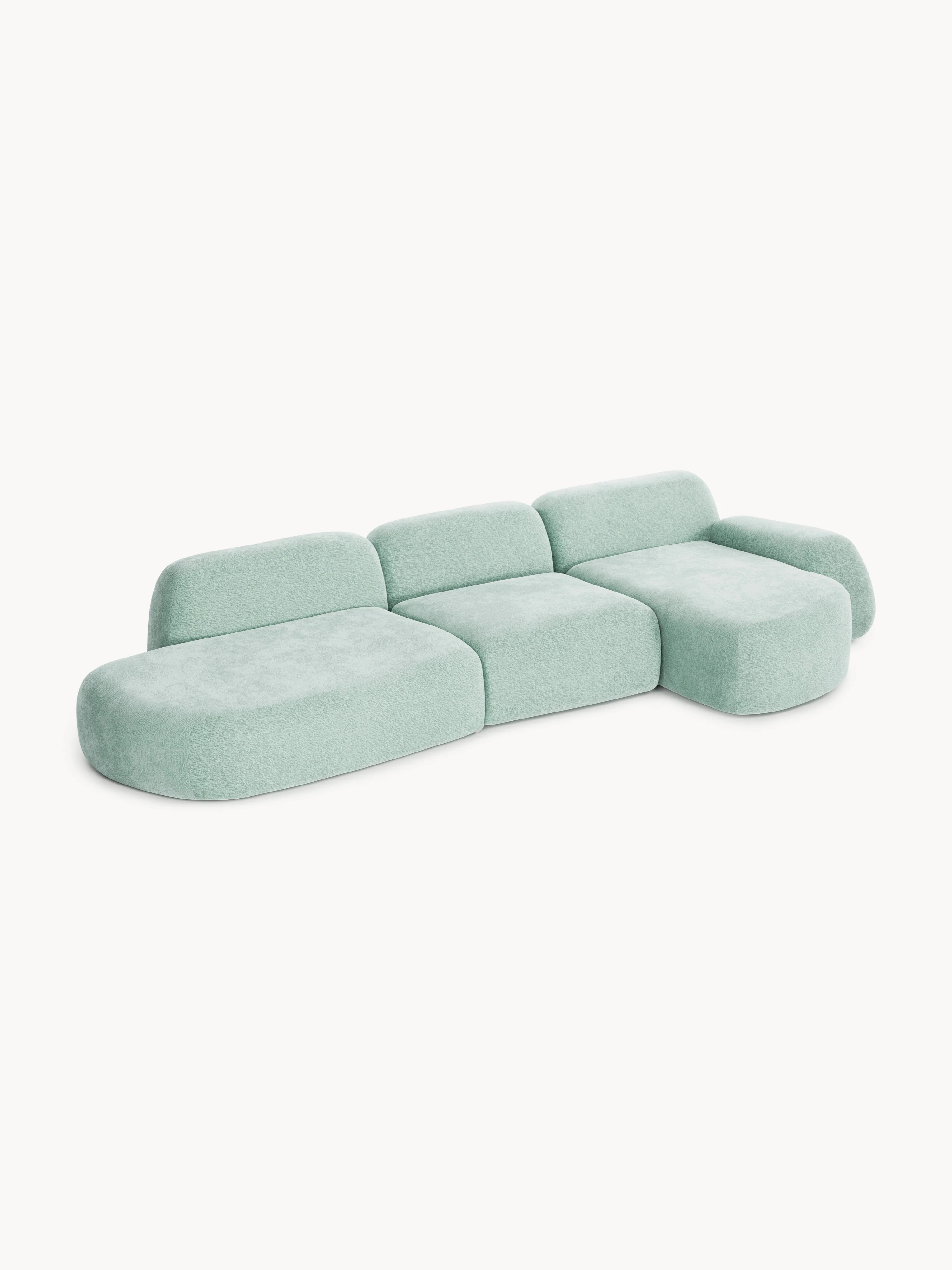 Modulaire hoekbank Wolke (4-zits) met chaise longue