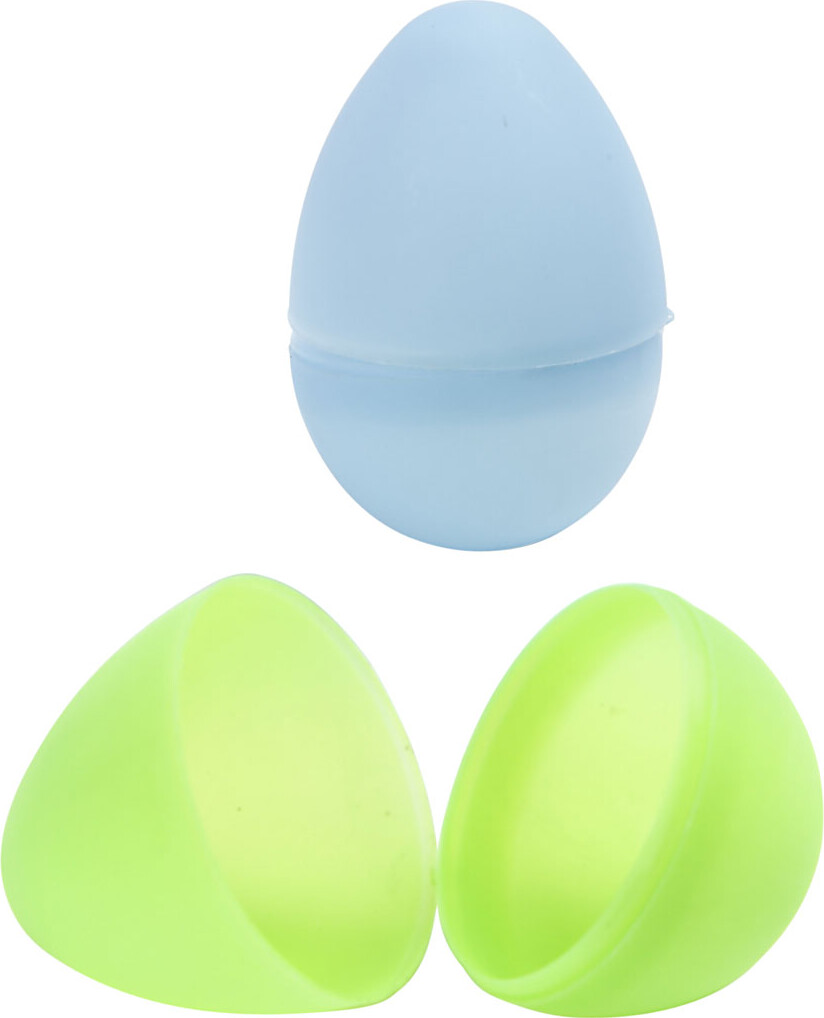 Æg - H 6 CM - Ø 4 CM - Pastelfarver - 12 Stk