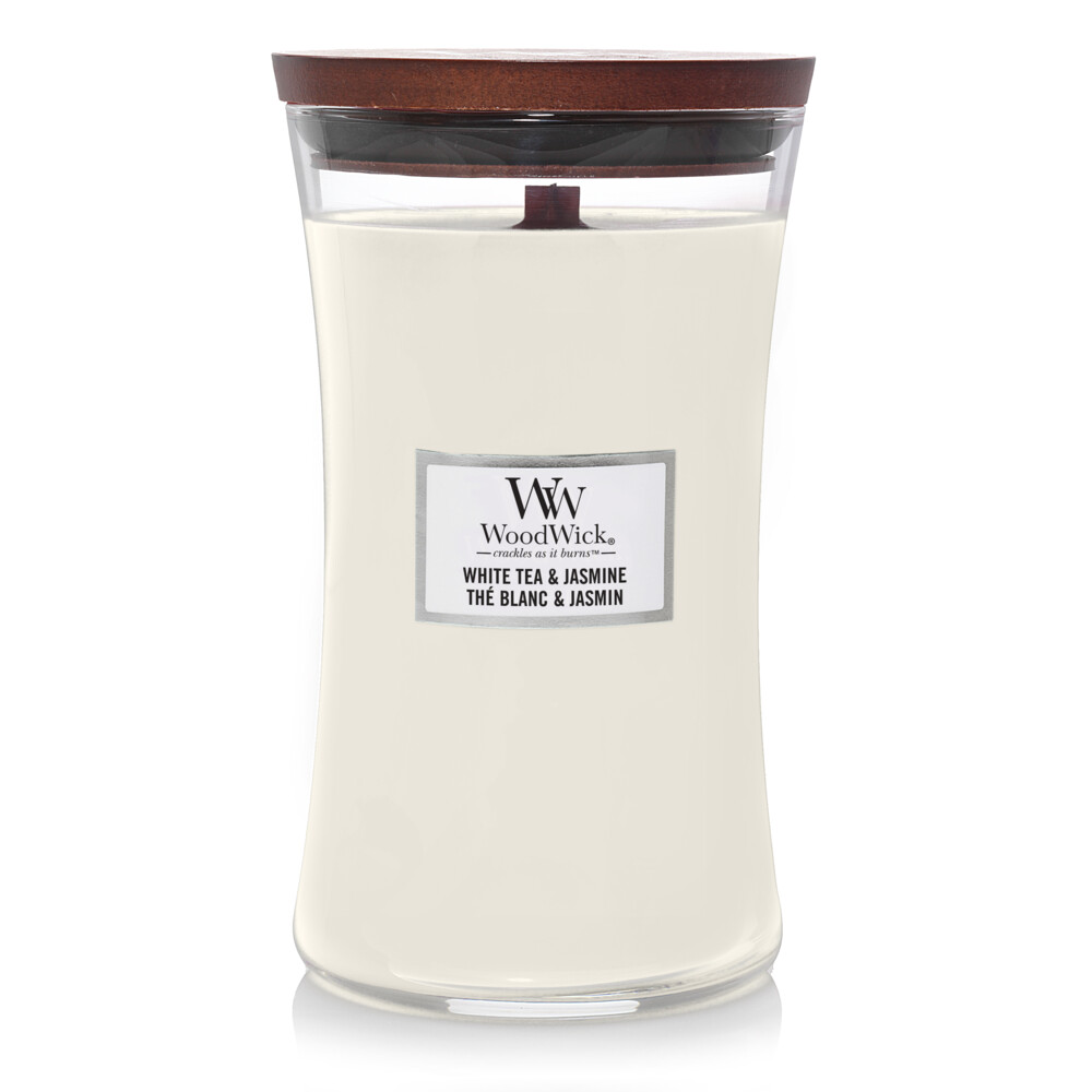 WoodWick Geurkaars Large White Tea & Jasmine611 gr