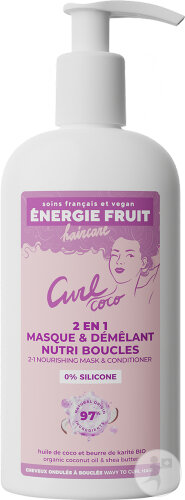 Energie Fruit 2en1 Masque/Après-Shampoing Nutrition-Définition Coco-Karité Bio Cheveux Bouclés 300ml