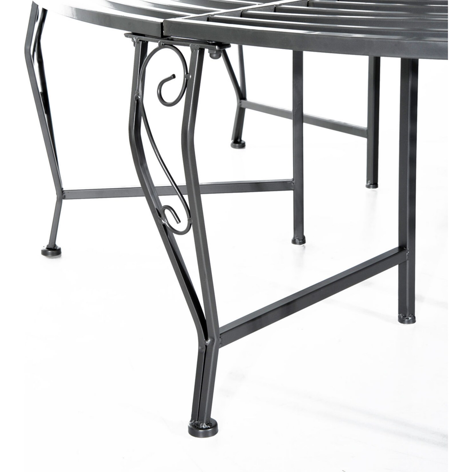 Outsunny Baumbank im geschmackvollen Design silber 160 x 90 cm (ØxH)
